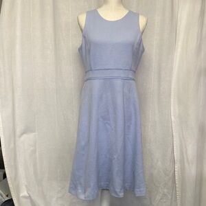 Ann Taylor PETITE Soft Blue Fit and Flare Dress